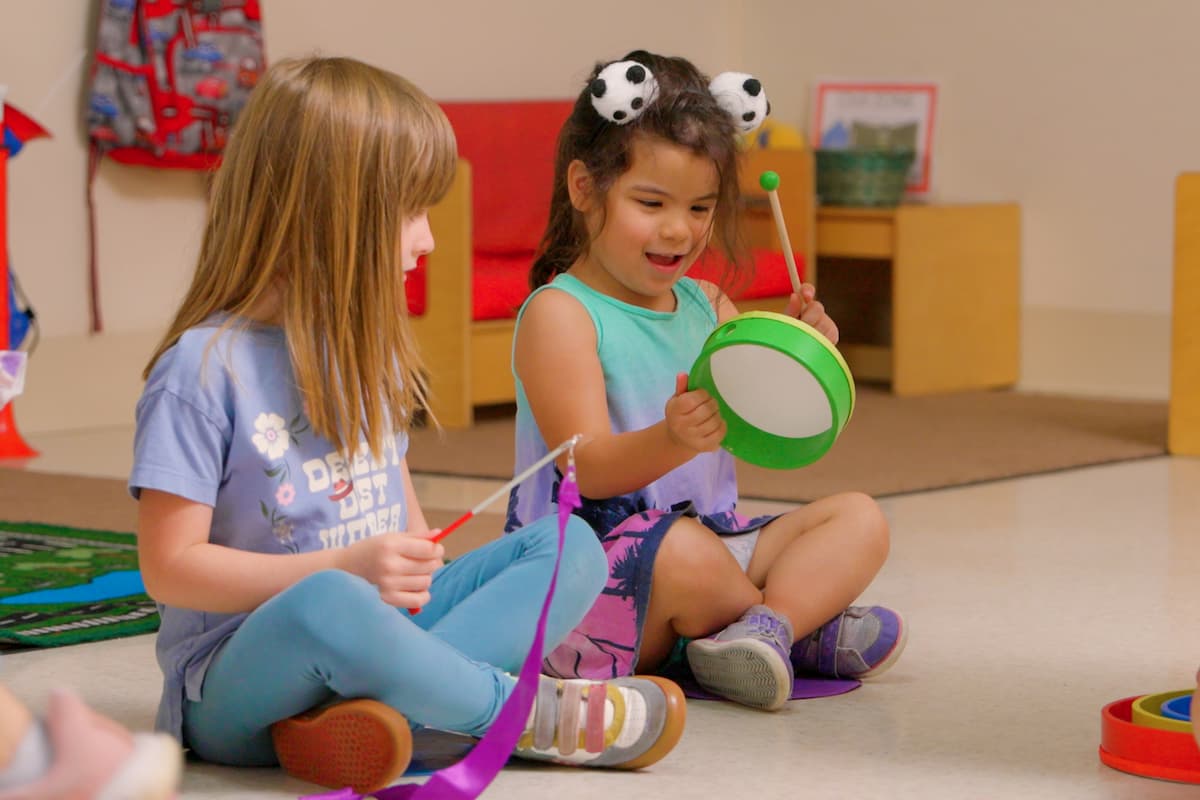 girls with tambourines